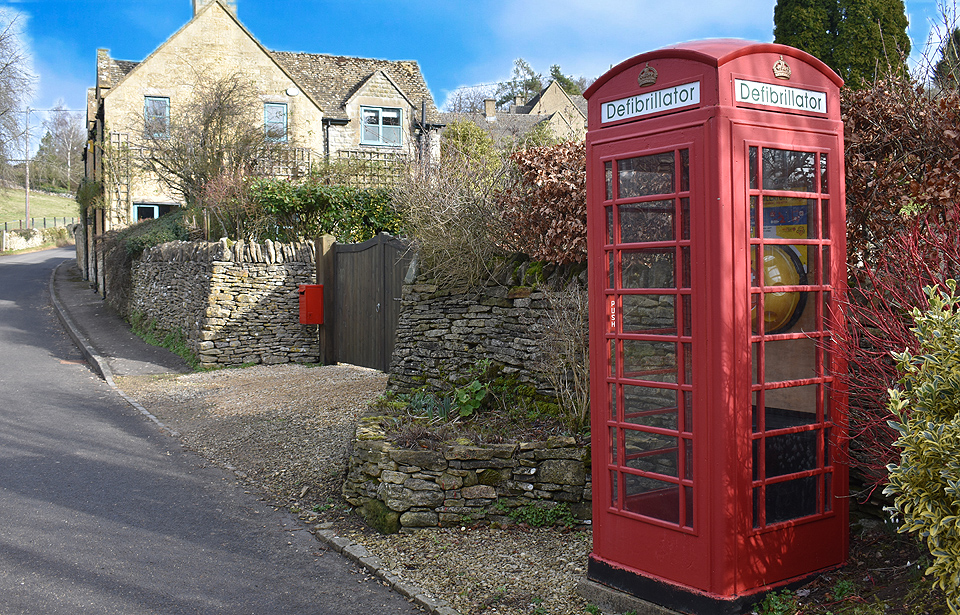 The village phonebox now fulfilling a new role